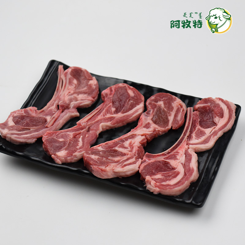Amute 400g Inner Mongolia Mutton Small Fat Mutton Industry Produced French Mutton Chop Manufacturer Source Frozen Mutton Chop