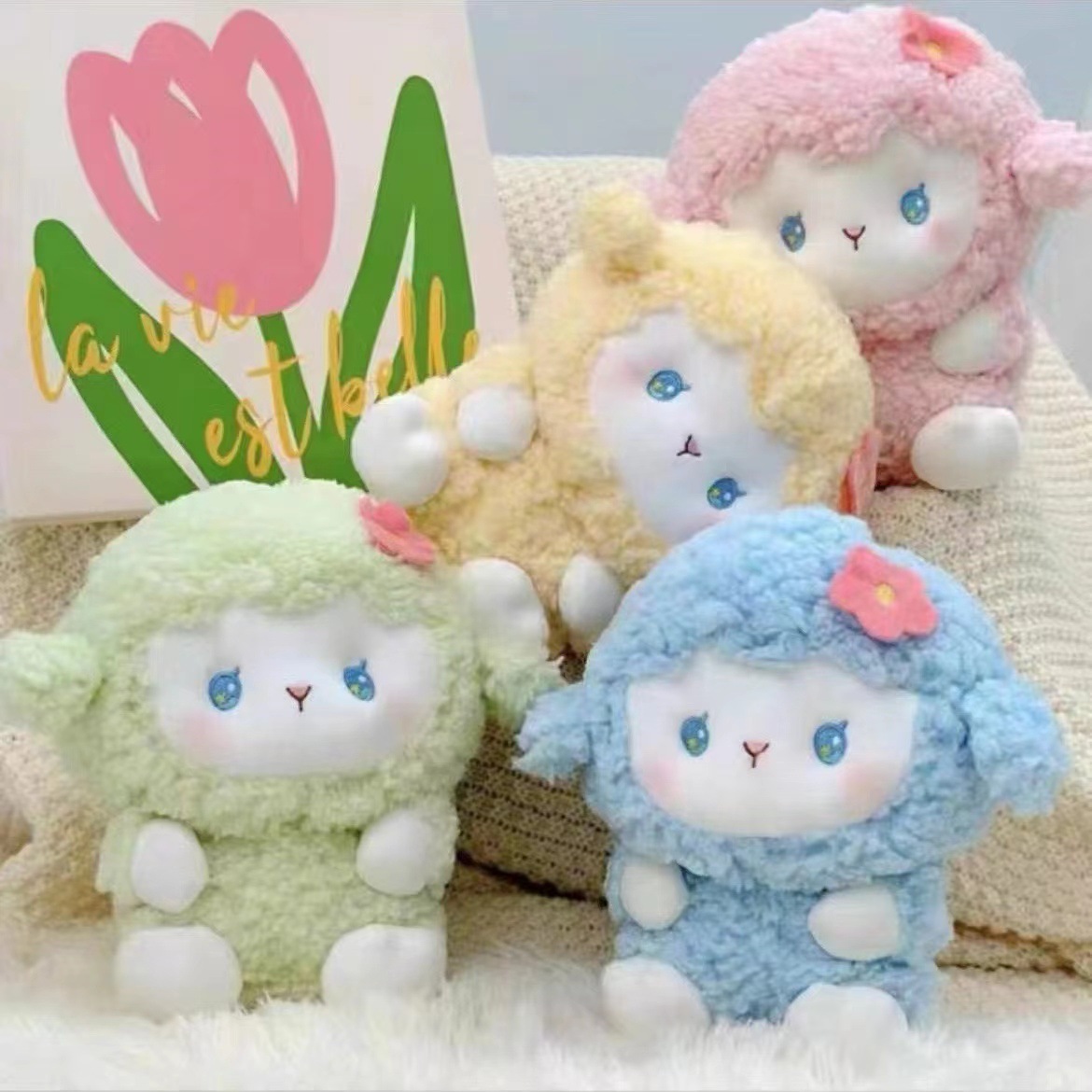 New 8-inch flow plush toy grab doll wedding throw doll push activities gift wholesale
