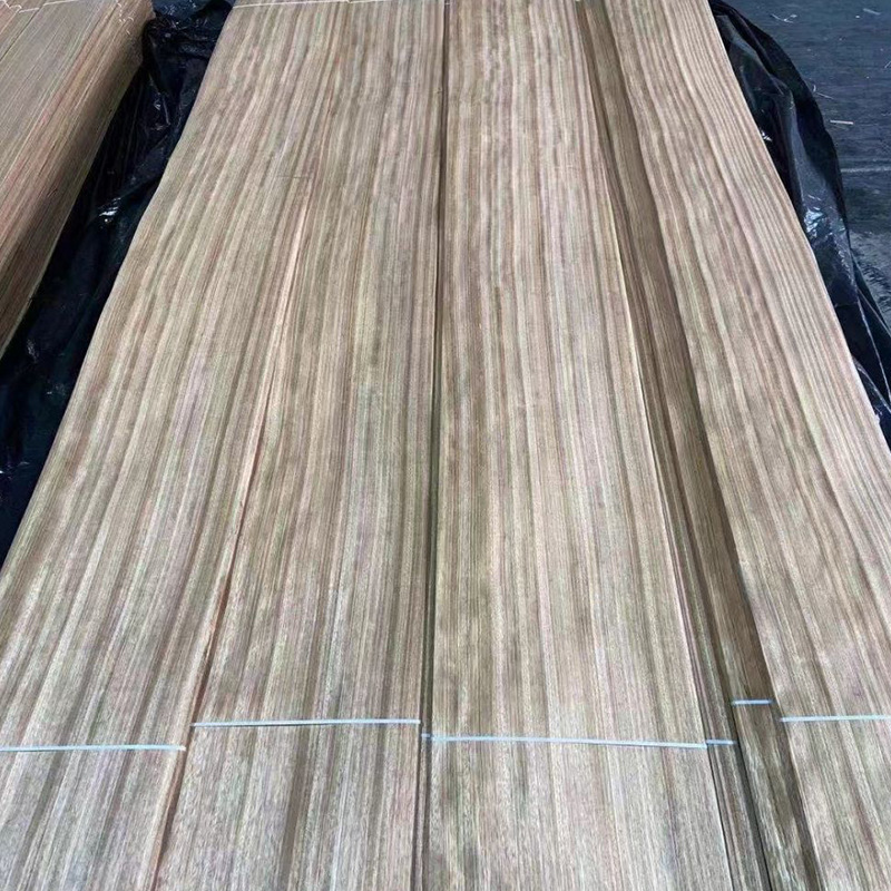 Vertical Striped Ebony Wood Veneer Uv Laminated Board for Wardrobe and Cabinet Doors, Can Be Applied with Non-Woven Fabric on Solid Wood