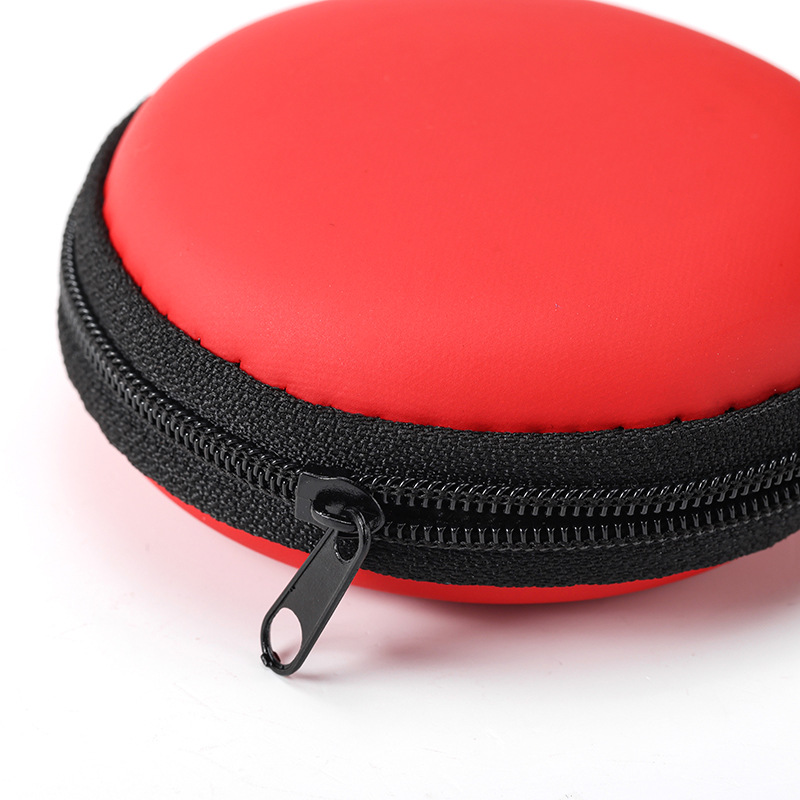 Eva Headphone Bag, Neutral Round Wired Headphone Cosmetics Bag, Data Cable Zipper Box, Bluetooth Headphone Bag.