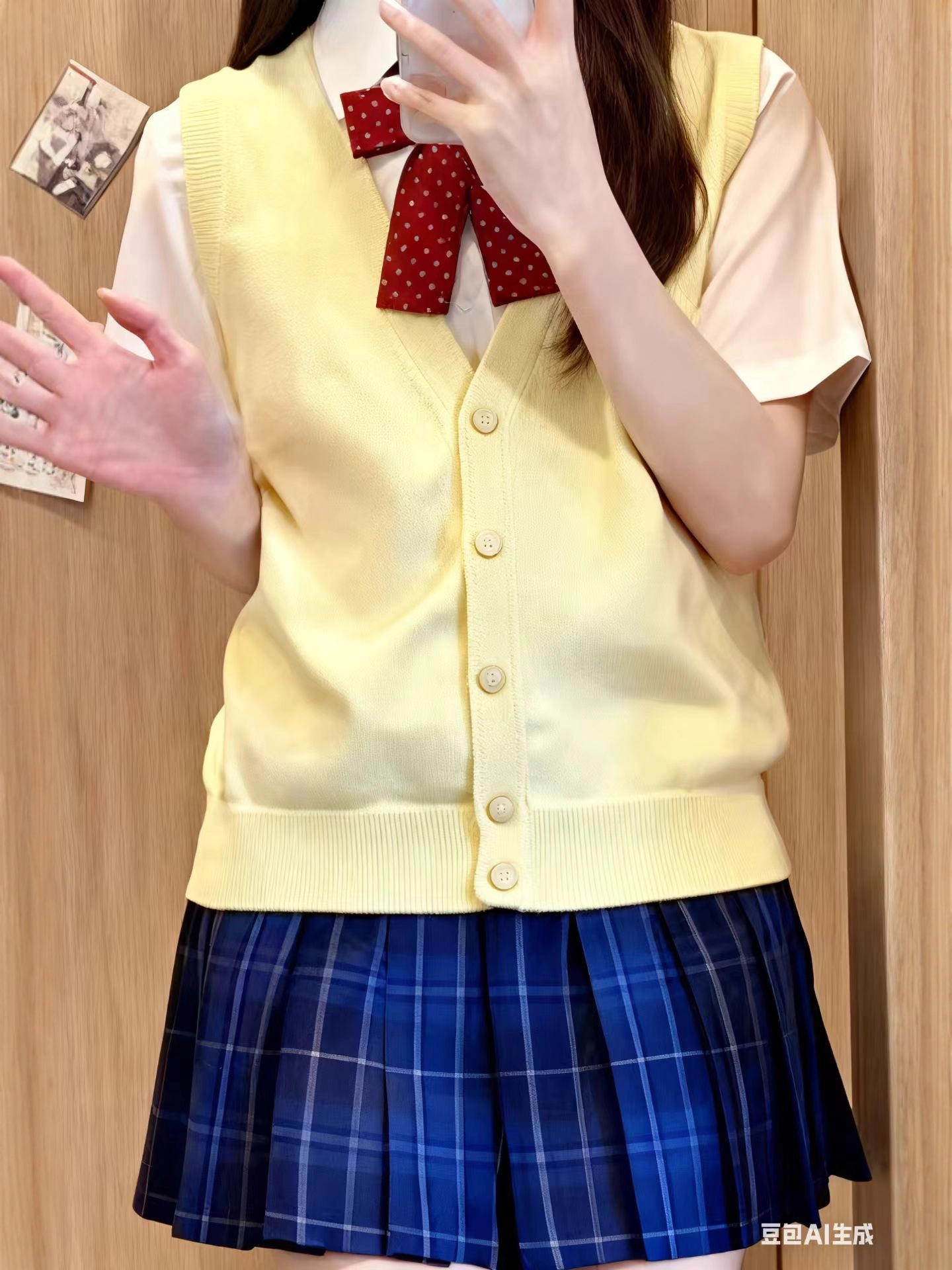 Jk Vest Outerwear for Petite Japanese-Style Students, Sweet School Uniform, Versatile for Commuting, Layered Solid Color Basic Sweater Vest