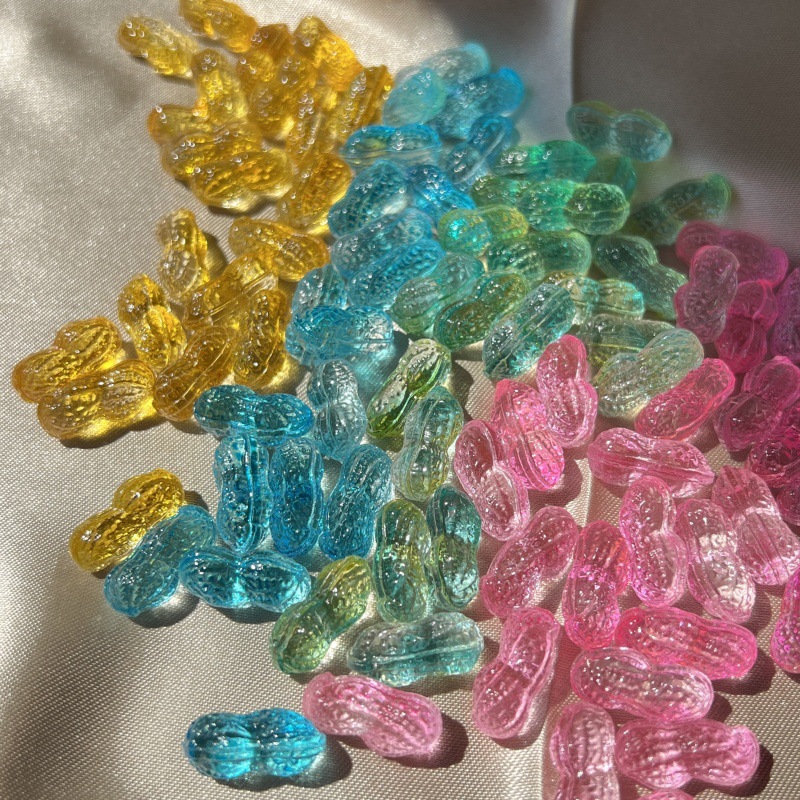 Manufacturer Wholesale Colorful Glass Crystal Peanut Ornaments, Home Wedding Decorations, Small Gifts to Attract Wealth and Fortune