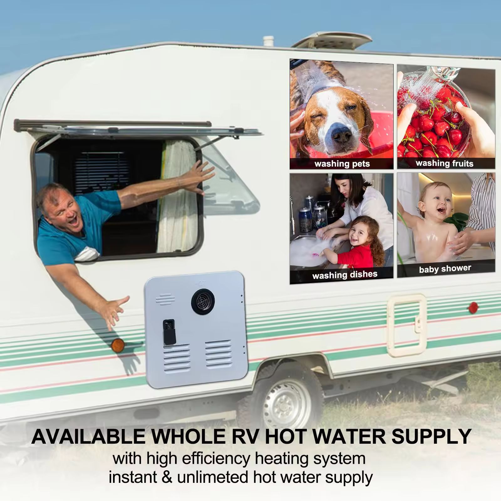 Rv Water Heater Camping Water Heater Liquefied Petroleum Gas Water Heater Propane Instant Water Heater Cross-Border Amazon