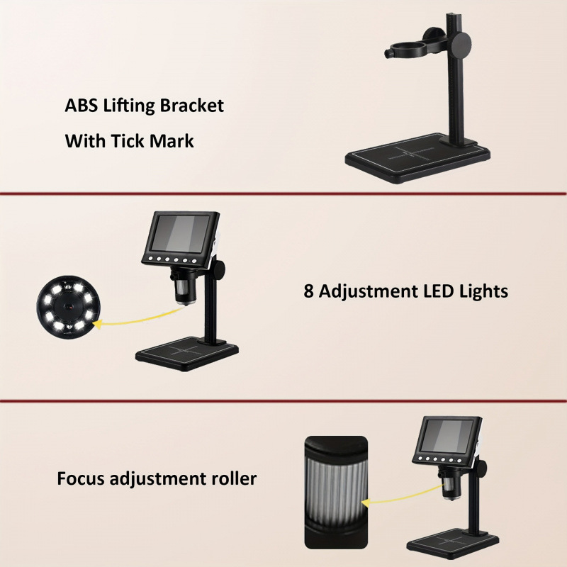 2026 New Cross-Border 4.3 Coin Microscope 2023 New Lcd Digital Microscope 1000 Times