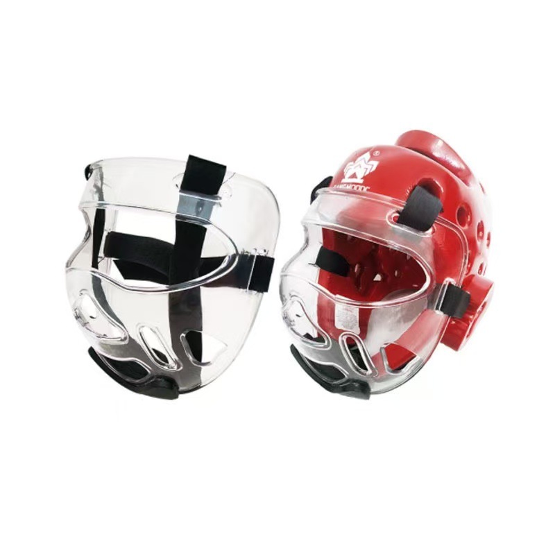 Karate Boxing Face Protection Helmet Mask Detachable Taekwondo Protective Gear Face Protection Transparent Protective Mask