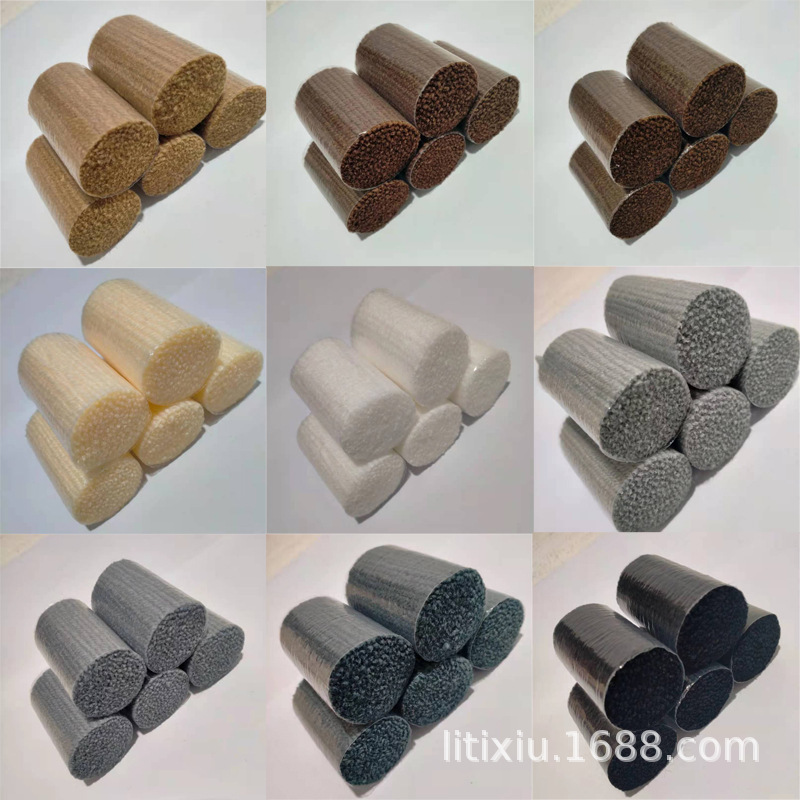 Acrylic wool for three-dimensional embroidery has been cut at 5.7cm per roll.