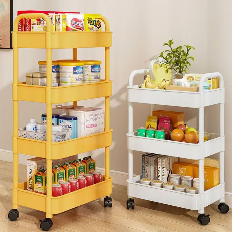 Simple Trolley Storage Rack Kitchen Floor-Standing Bedroom Multi-Layer Baby Mobile Bathroom Toilet Storage Storage Rack