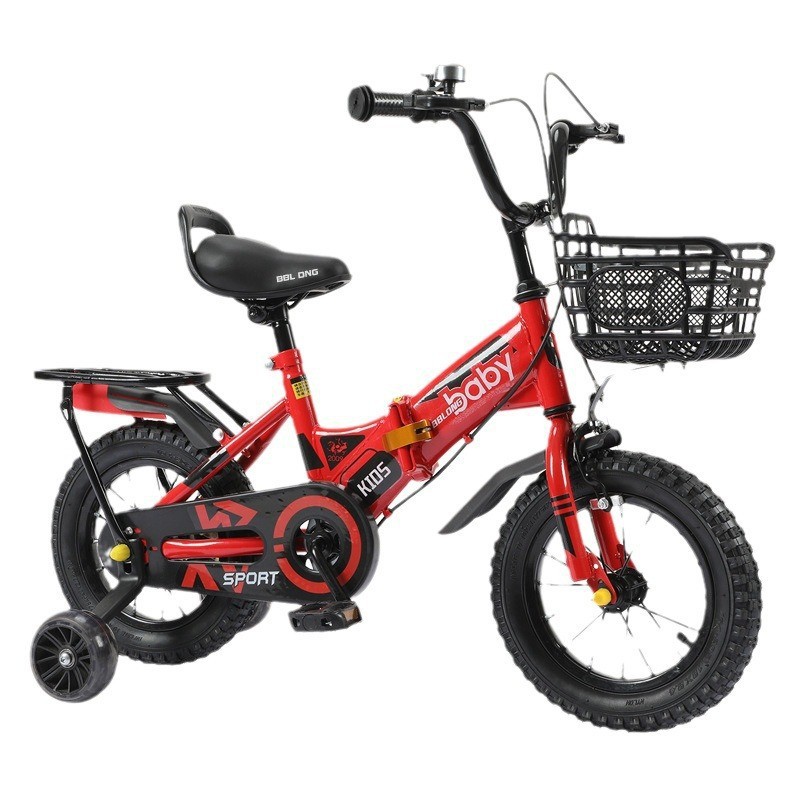 Folding Children's Bicycle Boys and Girls 1-3-6-12 Years Old Baby Middle and Big Children's Bicycle Bicycle Bicycle