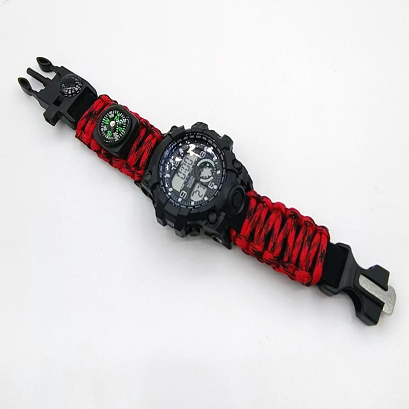 Amazon's Popular Multi-Functional Outdoor Survival Paracord Watch, Compass Watch with Night Vision for Camping and Survival Use