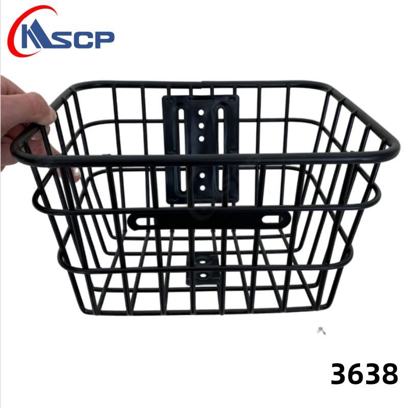 Factory supply bicycle control basket iron pipe basket folding car basket vegetable basket mountain bike basket wholesale