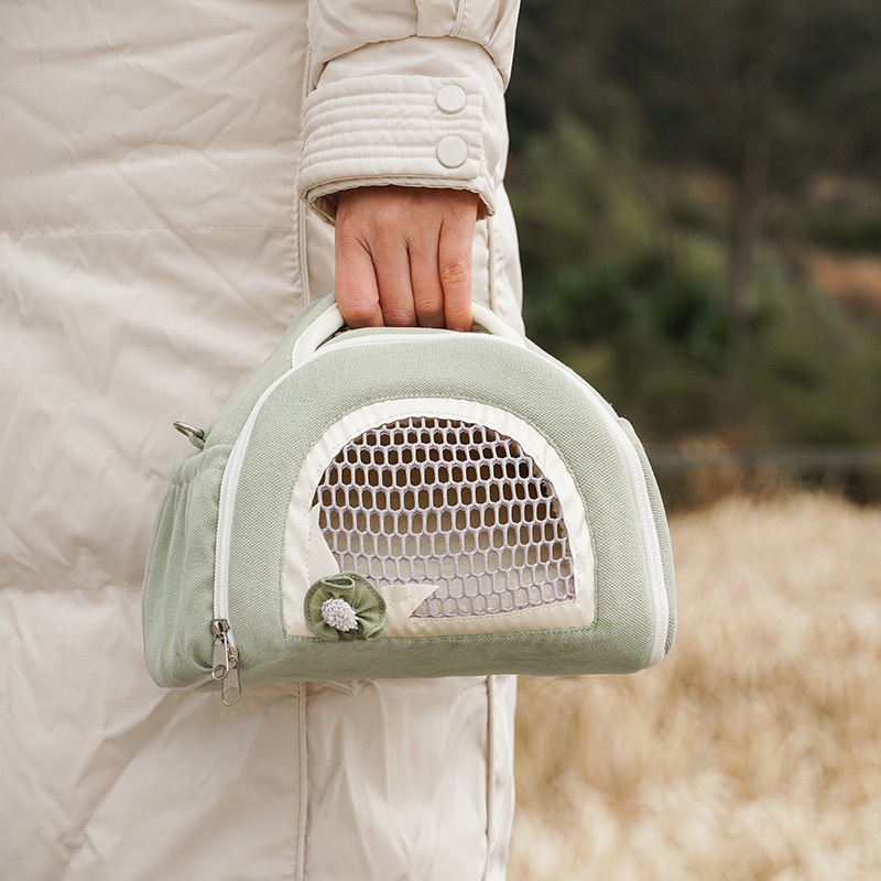 Pet Supplies Factory Outdoor Injection Anti-Loss Backpack Crossbody Hanging Small Pet Gadget Pet Bag Breathable Warm Outdoor Bag