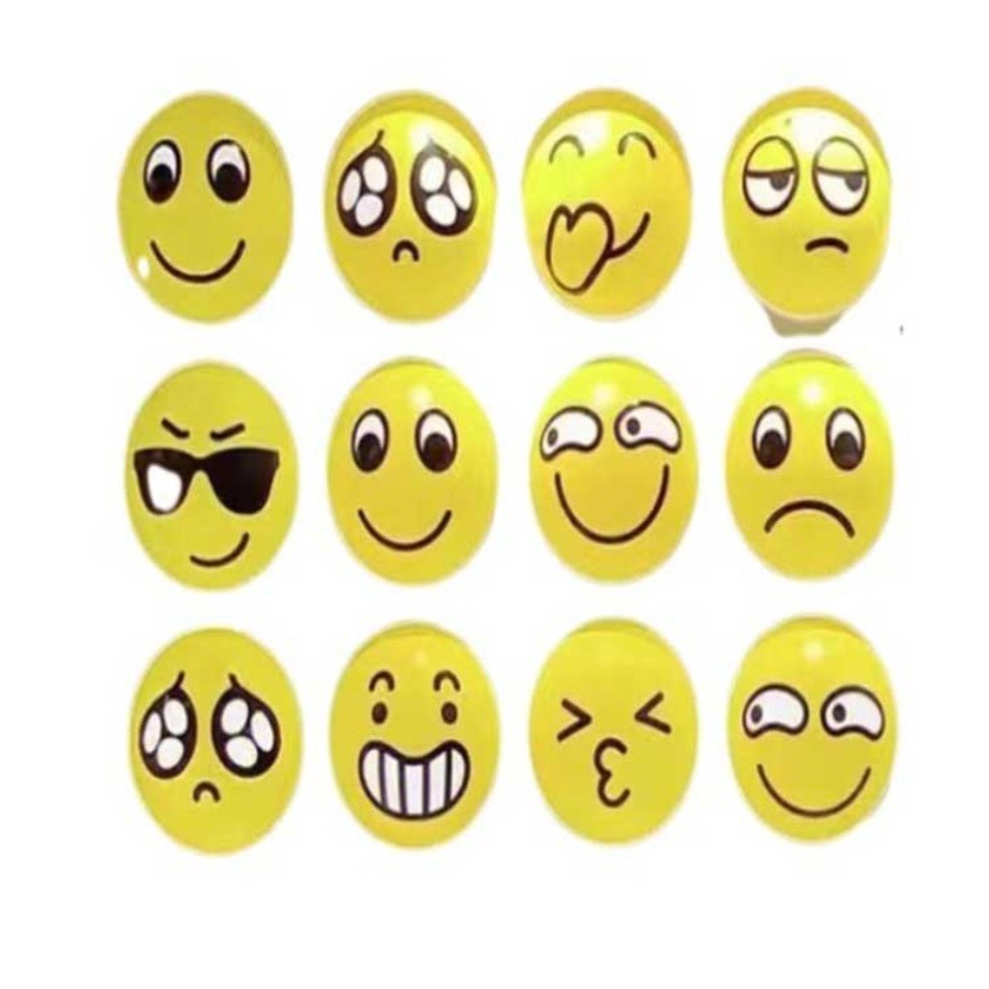 Trendy Parent-Child Interactive Smiley Face Wall Sticker Random Selection Wall Flip Wall Glowing Mood Lucky