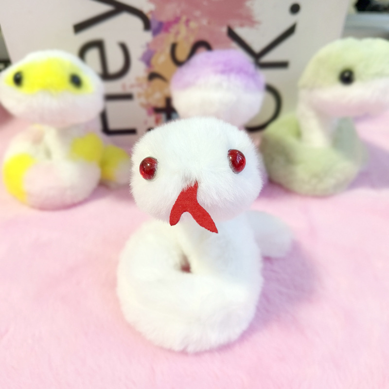 2025 year of the snake little green snake plush doll toy cute cartoon student creative winding doll mascot decoration