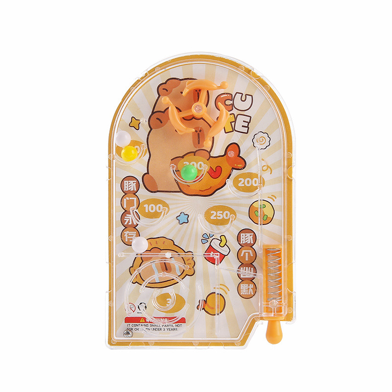 Creative Kidsren's Pinball Game Pinball Game Cartoon Handheld Game Console Toy Ejection Scoring Machine Leisure Gift