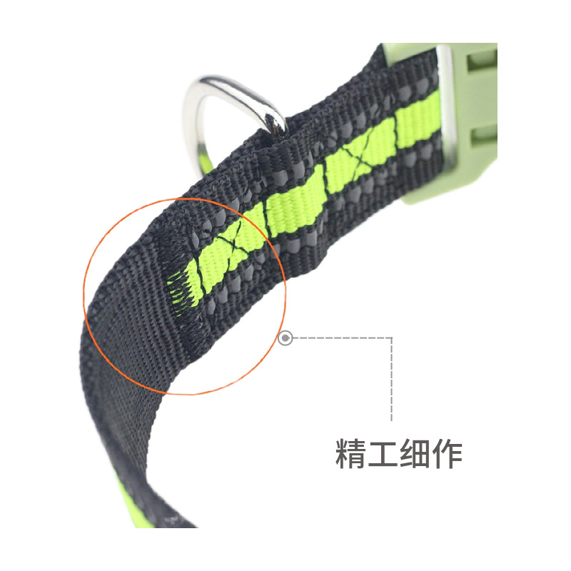 Pet Dog Nylon Reflective Collar Christmas Training Puppy Cat Collar Neck Collar Pet Supplies Wholesale