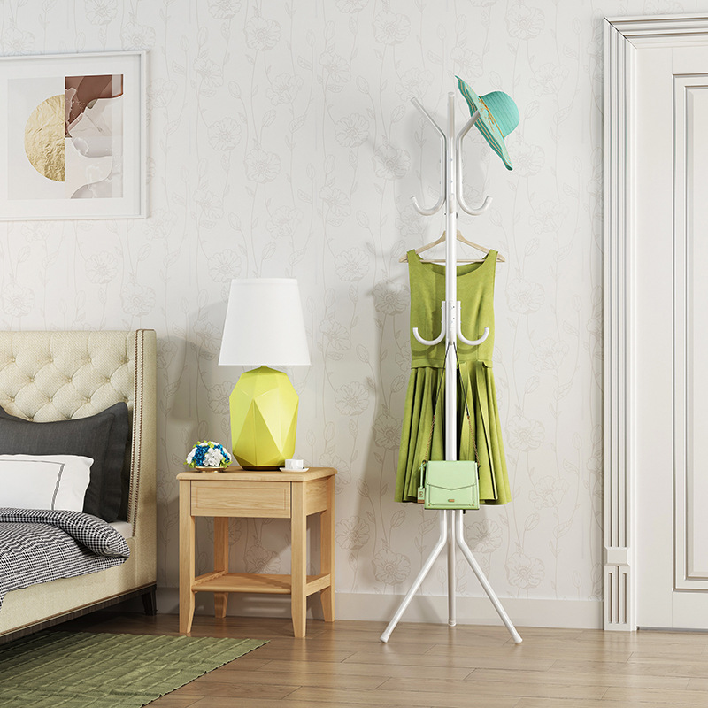 Wrought Iron Coat Rack Floor Hanger Simple Clothes Bedroom Household Storage Simple Modern Hanger
