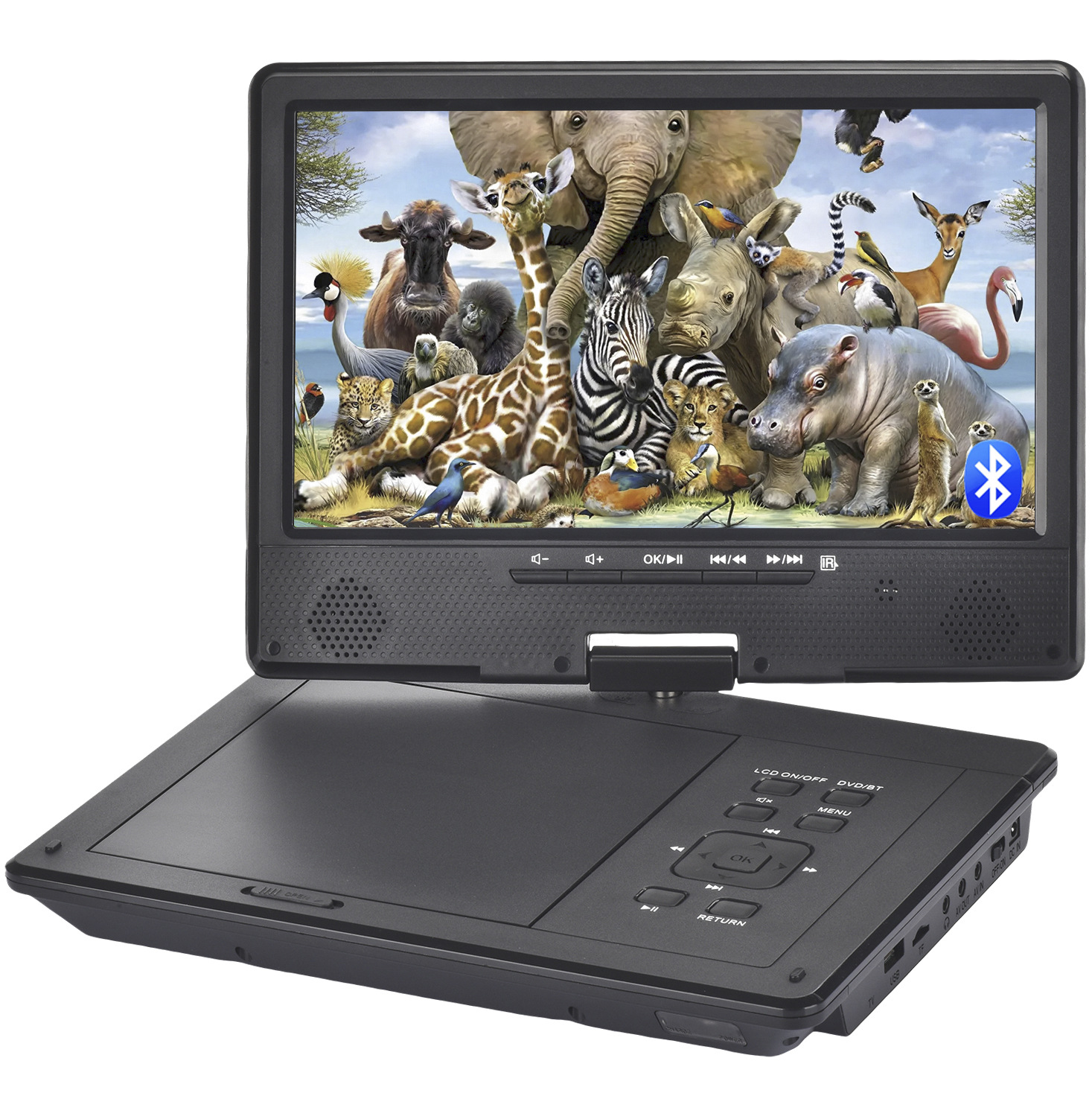 Full Format Portable Mobile Bluetooth Dvd Player Car 12inch Home Cd Player Cross-Border 1080P