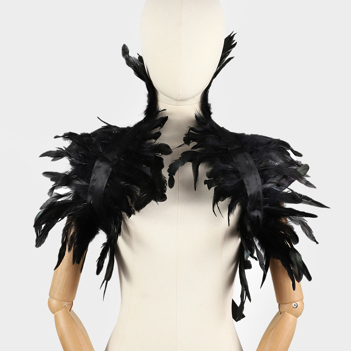 Cross-border Feather Shawl Cloak Performance Ball Feather Vest False Collar Scarf Amazon Feather Cloak