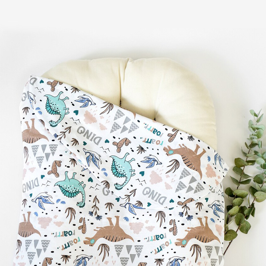 Ins Oval Baby Anti-Jump Bionic Bed Digital Printing Newborn Bed Mid-Bed Removable and Washable Cloth Cover Customization