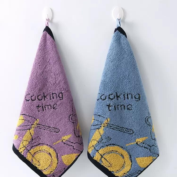 Gold Size Hand Towel Pure Cotton Type a Small Towel Anti-Mite Antibacterial Soft Absorbent Square Towel Thick Hanging Cotton Face Wash