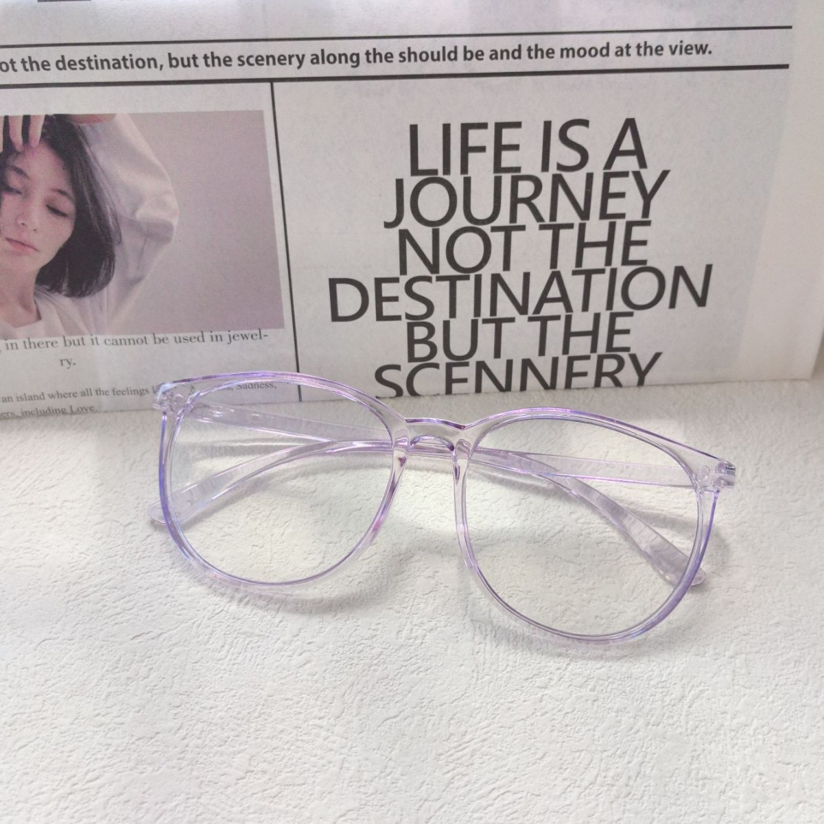 New Large-Frame Anti-Blue Light Reading Glasses, Plain Glasses, Plain Makeup Glasses, Unisex Myopia Glasses Frames, Wholesale in Stock