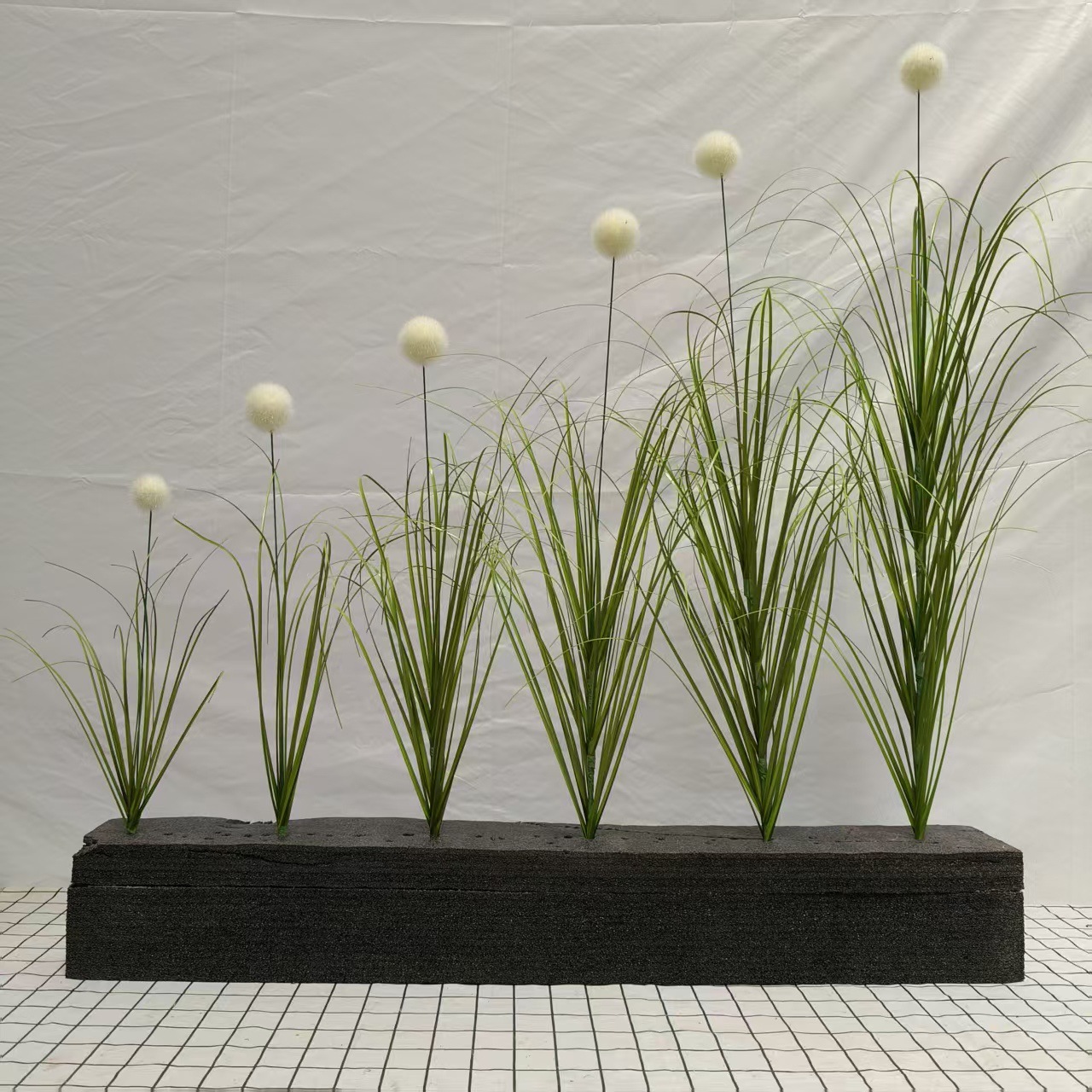 Cross-Border Simulated Mulberry Flower Indoor Landscaping Fake Grass Row Flower Decoration Simulated Reed Grass Onion Grass Fake Green Plant
