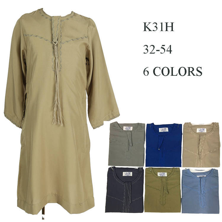 Yiwu Arab robes factory wholesale children's 6-color Omani robes 1066.66 cm-1799.98 cm yards Hui clothing ethnic style