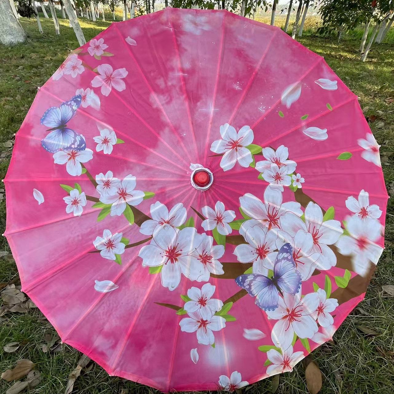 Ancient Style Oil Paper Umbrella Elegant Ink Chinese Style Performance Retro Ceiling Decoration Photography Flat Head Craft Umbrella Classical