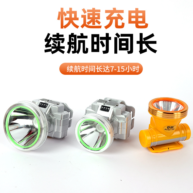 High-Power, Long-Lasting, Ultra-Bright Led Lithium Battery Outdoor Strong Light Head-Mounted Flashlight for Outdoor Night Fishing, Waterproof Headlamp