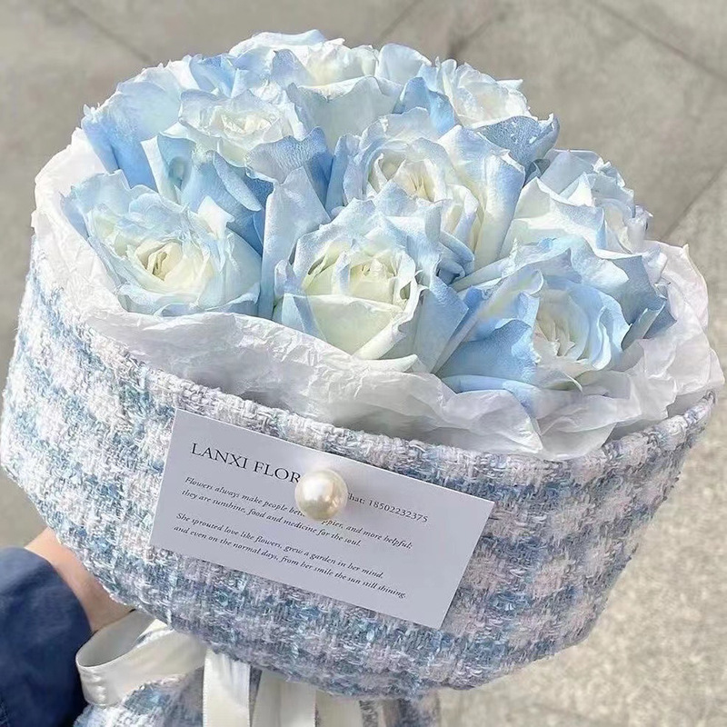 Factory wholesale Plaid Xiangfeng gold silk wool fabric tweed flower packaging woolen fabric shoes hat woolen fabric