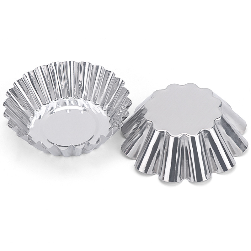 430 Stainless Steel Egg Tart Mold Lace Egg Tart Egg Tart Mold Portuguese Tart Chrysanthemum Cup Egg Tart Cup Baking Tools