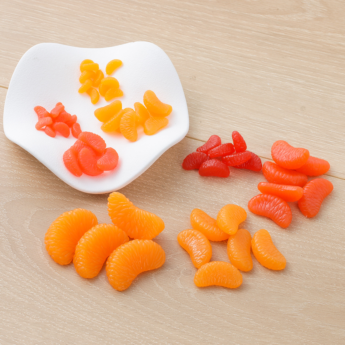 Симулированные фрукты, апельсиновые лепестки, мякоть апельсина, модель грейпфрута, DIY, ручное производство, клей, глина, мини-игрушки для еды