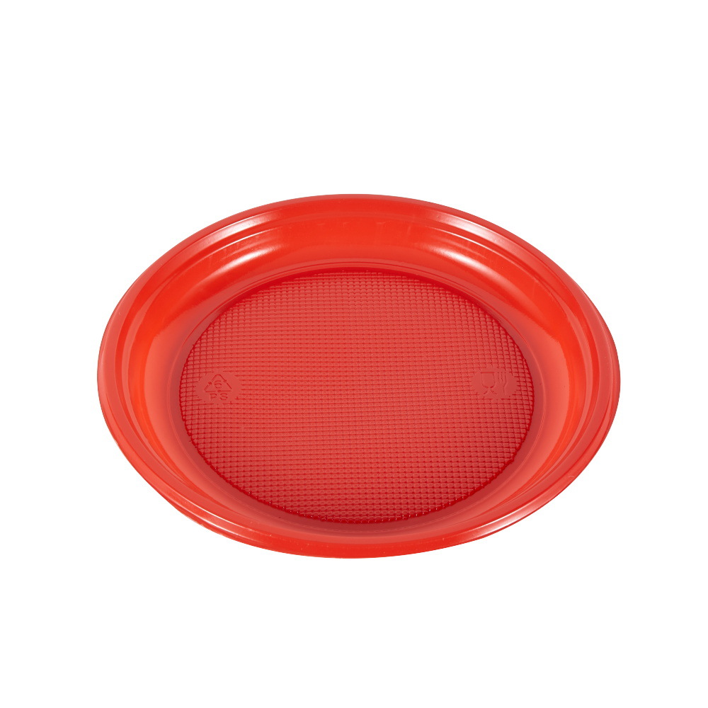 Foreign Trade Disposable Plastic Plate Dessert Plate 7inch 9inch Salad Plate Round Cold Dish Plate Party Tableware Wholesale