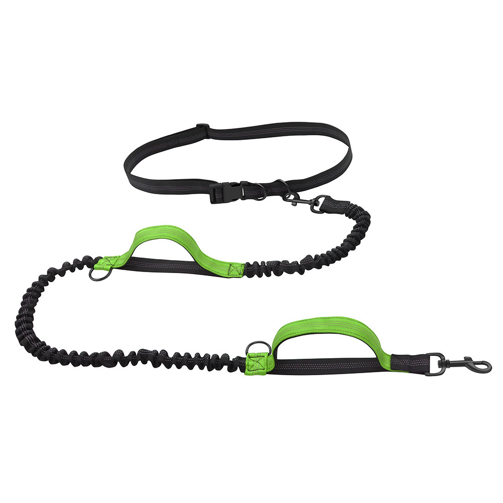 Pet Leash Portable Running Sports Leash Reflective Two-Hand Handle Telescopic Dog Leash Dog Chain Leash