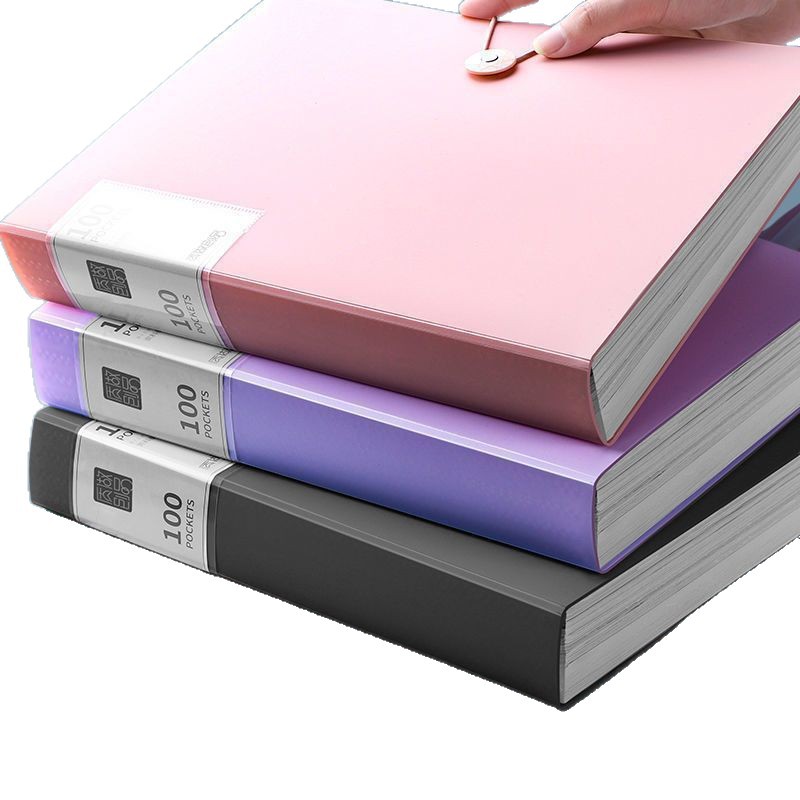 A4 Data Storage Book, Document Transparent Pocket, Office Test Paper, Pregnancy Test Case Storage and Organization Book Wholesale