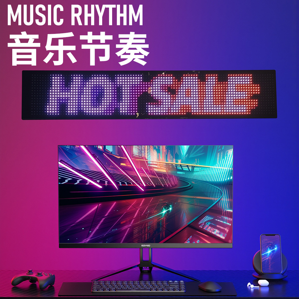 Cross-Border Popular Flexible Soft Screen Display Smart Sticker Led Advertising Soft Screen App Bluetooth Smart Car Sticker Screen