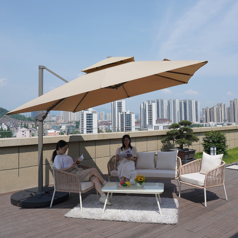 Outdoor Parasol Courtyard Umbrella Terrace Garden Large Sun Umbrella Shed Commercial Outdoor Balcony Stall Villa Roman Umbrella