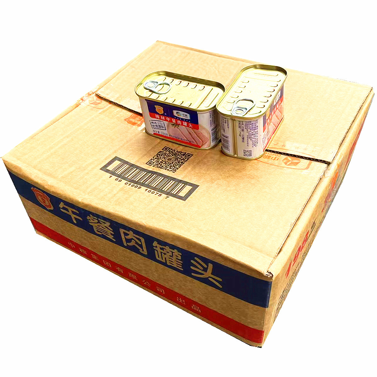 Cofco Meilin Luncheon Meat 198g Convenient Instant Hot Pot Instant Noodles Side Dishes Breakfast Meat Canned Food Wholesale