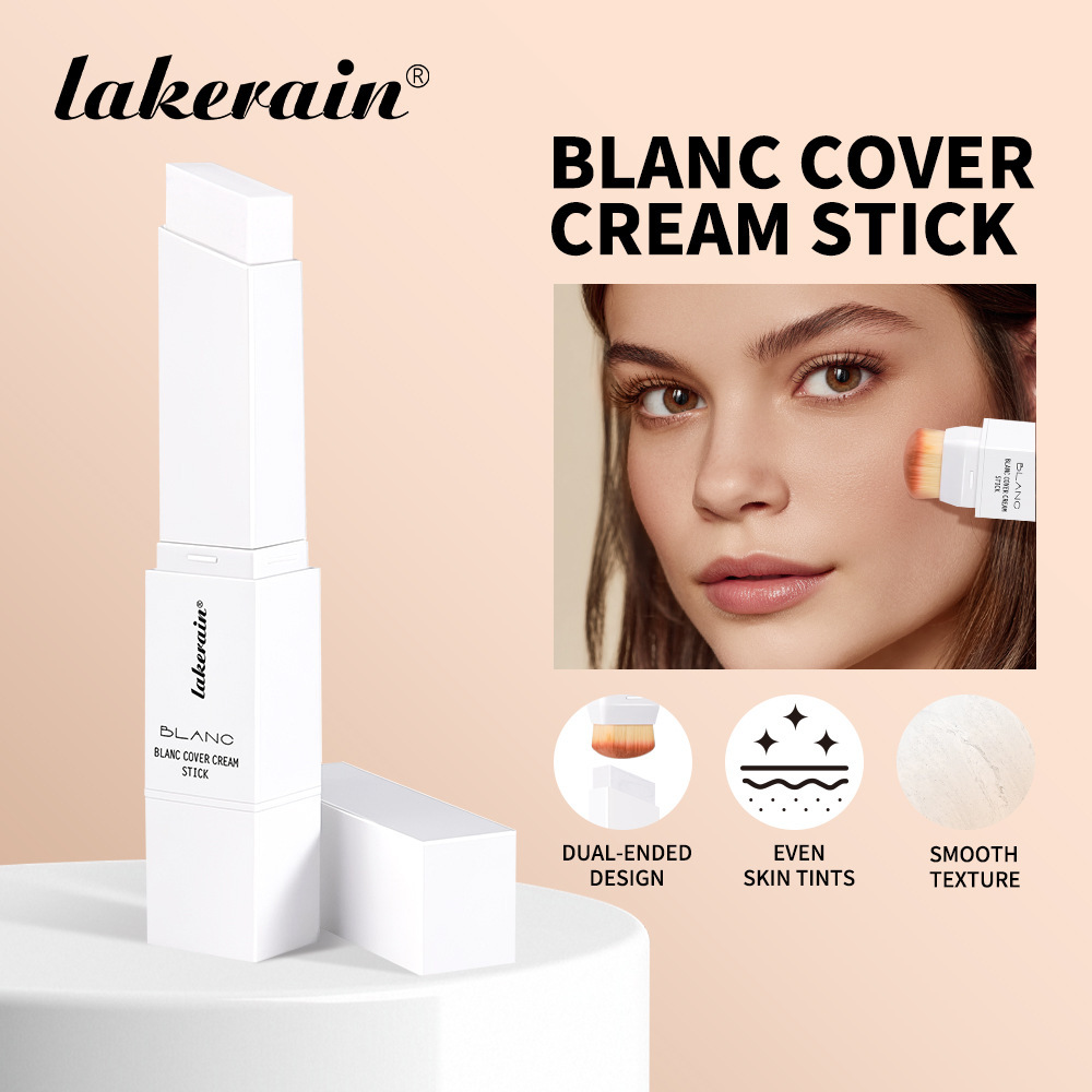 Lakerain Color Changing Foundation Stick Natural Concealer Long-Lasting Double-Ended Foundation Stick