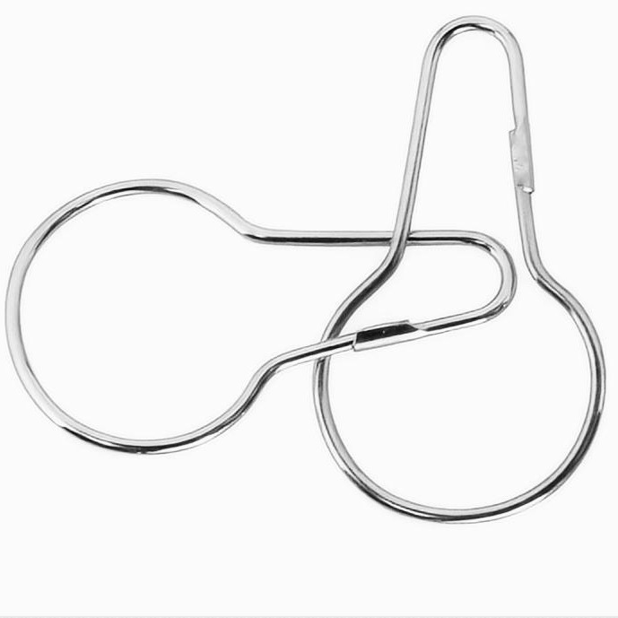 Factory wholesale metal galvanized shower curtain hanging buckle gourd buckle gourd hook curtain hook shower curtain ring accessories hook