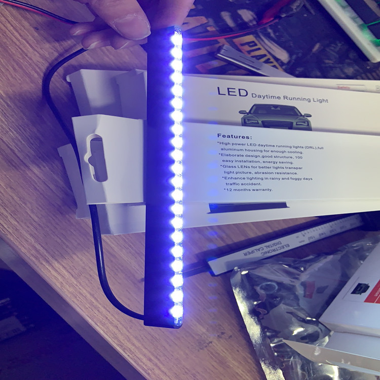 Spot Cross-Border Direct Supply of New Car Daytime Running Lights Cob 7030 Waterproof High Brightness Low Power Consumption Non-Destructive Installation