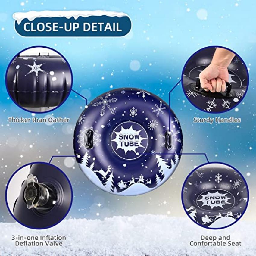 Cross-Border Customized Inflatable Pvc High-Elastic Cedar Ski Ring Cold-Resistant Ski Pry Winter Adult Ski Toy Outdoor