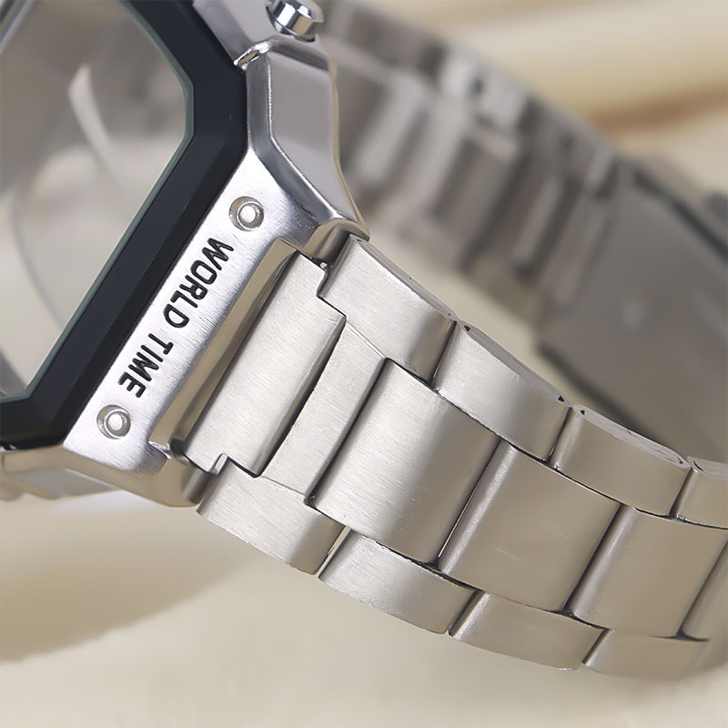 Alloy Electroplated Watch Case and Strap Integrated Adaptation 31*31 Digital Movement Drop-Resistant Adaptation 1200 Centering Accessories