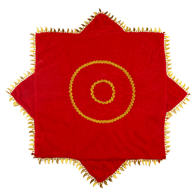 Dance Handkerchief Flower Northeast Two-Person Gold Velvet Octagonal Scarf Yangko Dance Red Handkerchief Adult Handkerchief Wholesale
