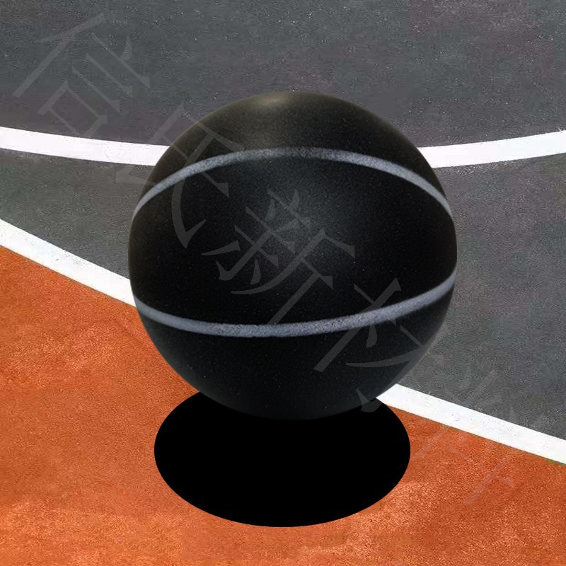 No. 7 Indoor Silent Ball Black High-Elastic Basketball Standard No. 7 Racket Ball Solid Ball Does Not Shed Slag Silent Training