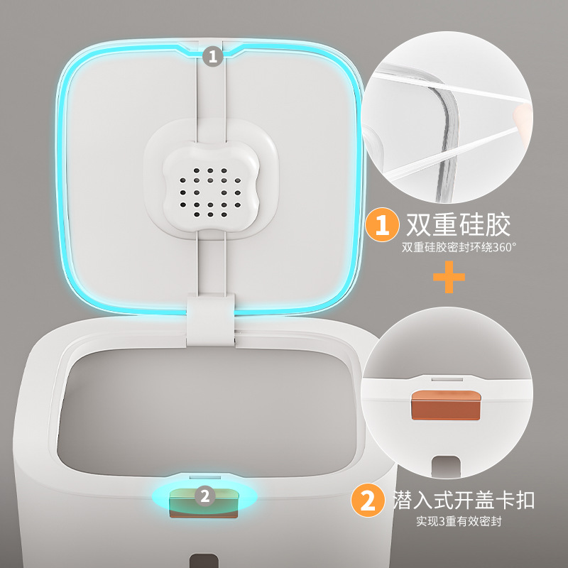 Household Rice Bucket Plastic Moisture-Proof Rice Bucket Push-Type Rice Cylinder Storage Bucket Rice Bucket Food Grade Sealed Rice Bucket Box