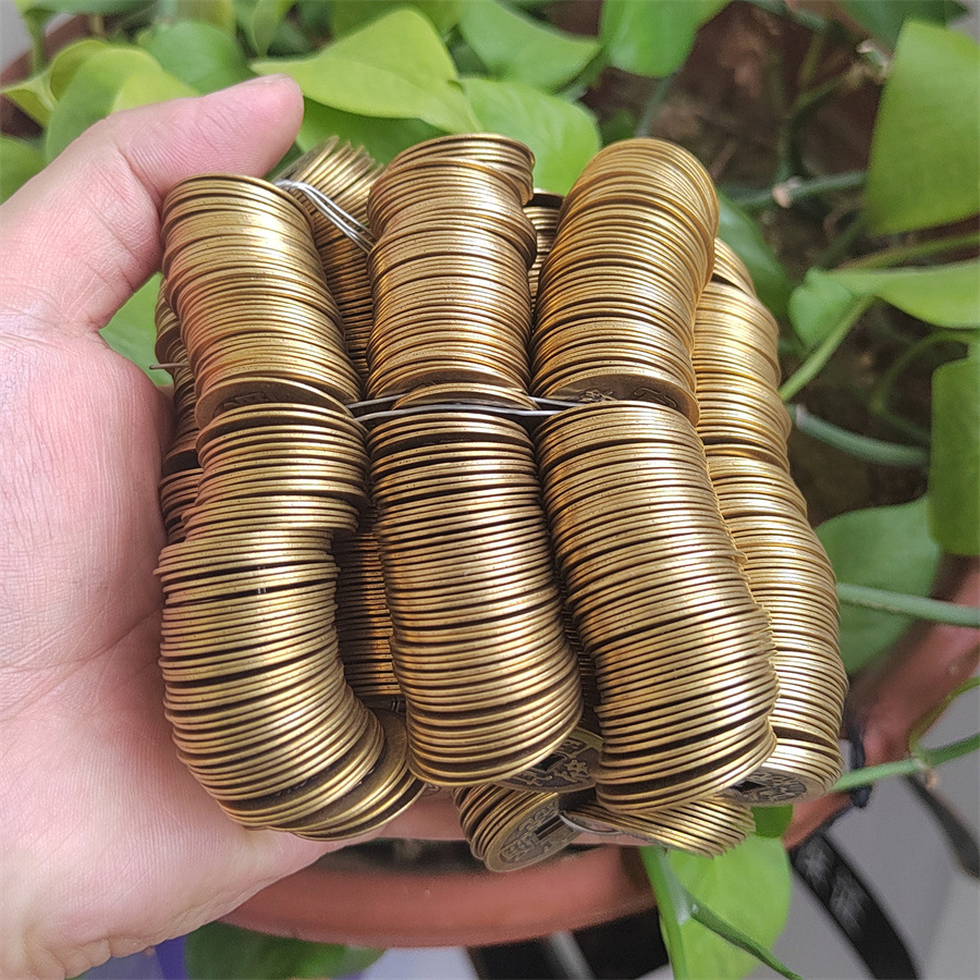 Factory wholesale 2.3cm pure copper five emperor money six emperor money copper antique coins Qing Dynasty ten emperor money Qianlong