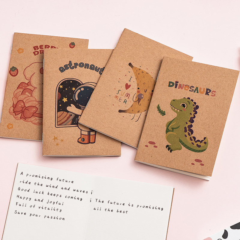 Brown Packing Paper Retro 64K Small Notebook Mini Portable Notepad Blank Page Creative Note Pad Small Gift Reward