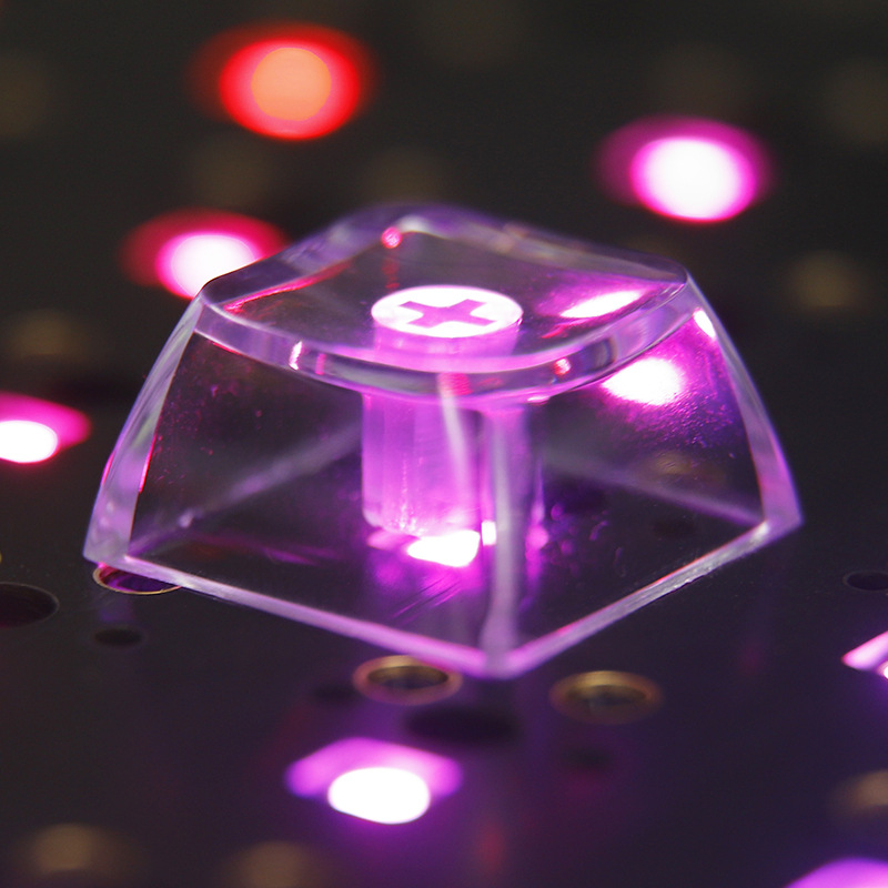 Pc Material High Transparent Xda2 Height 9.3mm Translucent Ball Cap Multi-Color Mechanical Keyboard Mx Cross Chrysanthemum Keycap