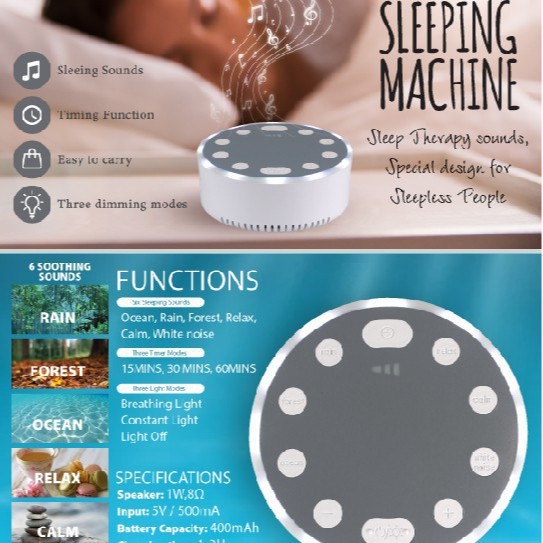 Cross-border hot private model white noise sleep instrument White noise sleep aid sleep adjustment mood breathing light speaker